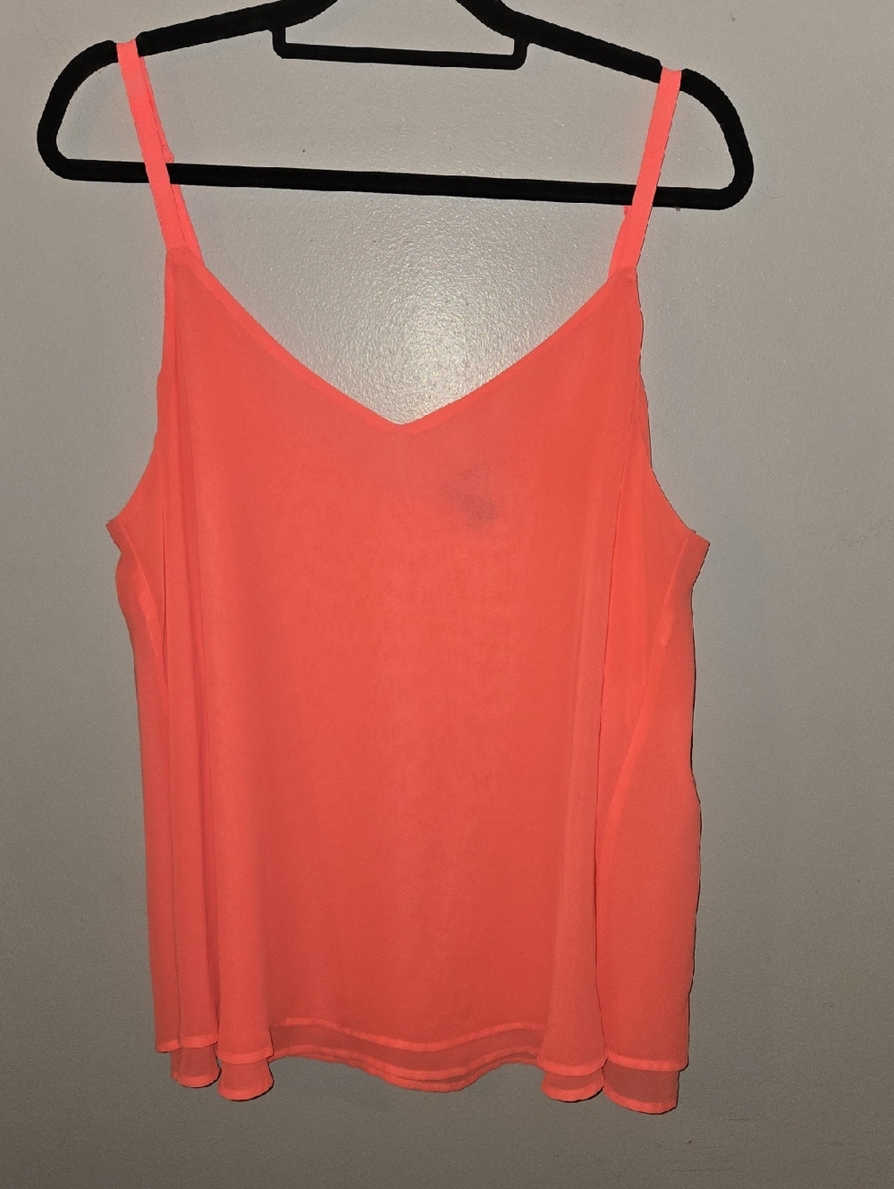 torrid Neon Coral Spaghetti Strap V-Neck Camisole
